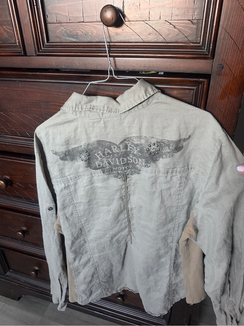 Ariat Beige/Tan Utility Button-Front Jacket - Picture 2 of 7